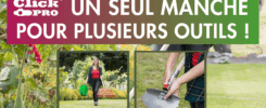 “Avant, j’utilisais cinq outils différents qui prenaient de la place dans mon abri. Aujourd’hui, j’ai un seul manche et plusieurs éléments à clipser… et un véritable gain de place.”