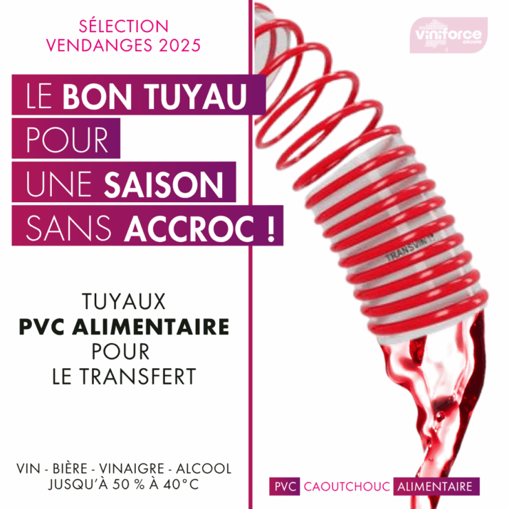 Sélection vendanges 2025 - Tuyaux alimentaires pour transfert de liquides